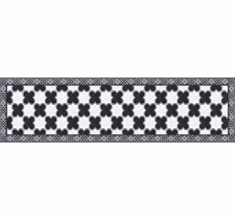 Marble chess tile vinyl rug - TenStickers
