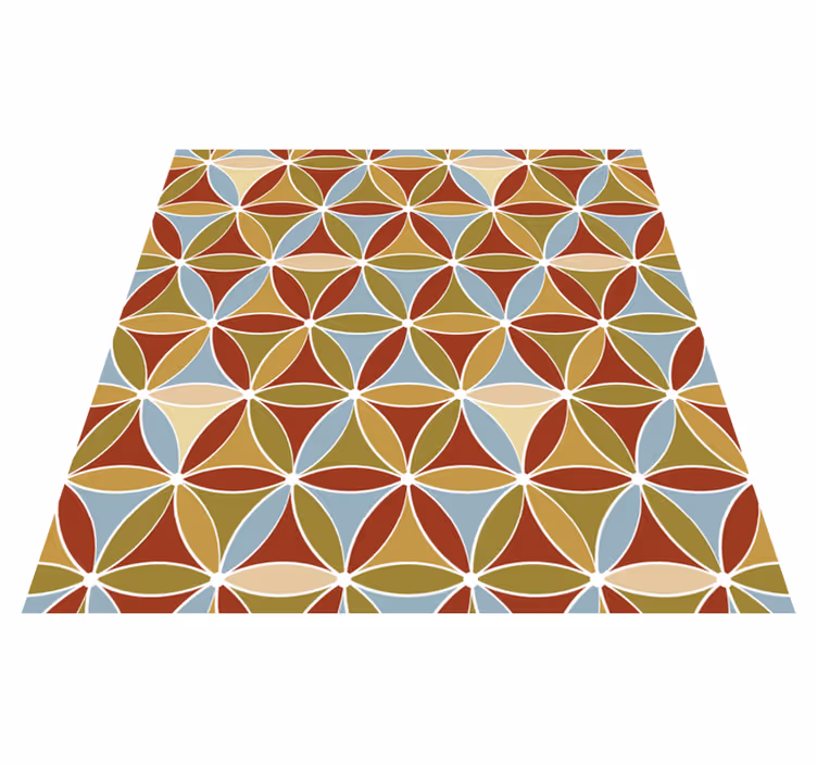 Living room vinyl rug vibrant prism design - TenStickers