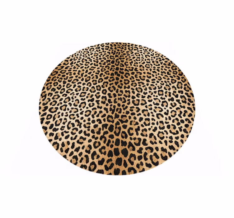 Living room vinyl rug in panther print - TenStickers