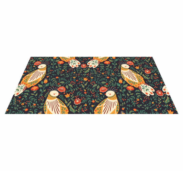Animal vinyl rug inspired by polish folklore - TenStickers