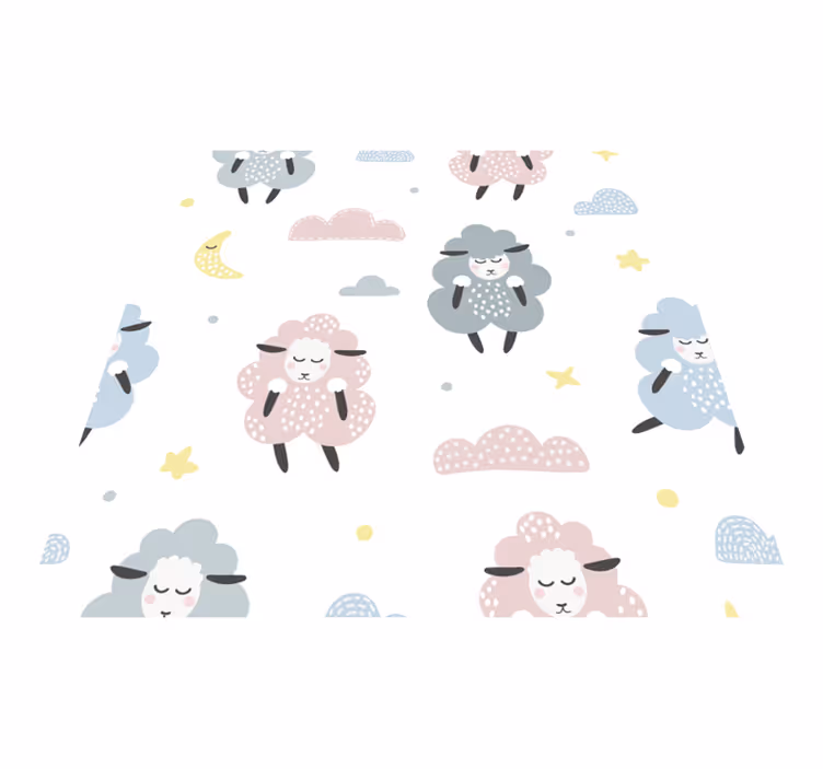 Animal vinyl rug sheep pattern for kids - TenStickers