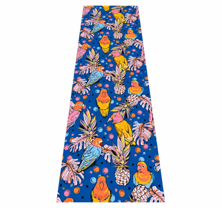 Colorful plumage animal vinyl rug - TenStickers