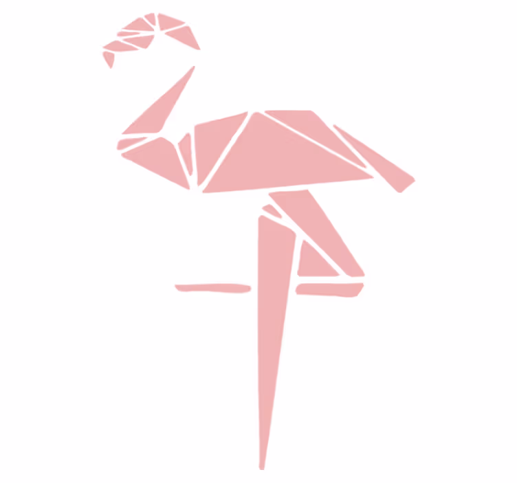 Animal vinyl rug stylish flamingo design - TenStickers