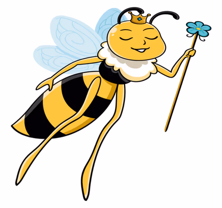 Royal bee character animal vinyl rug - TenStickers