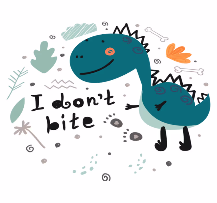 Animal vinyl rug friendly cartoon dinosaur - TenStickers