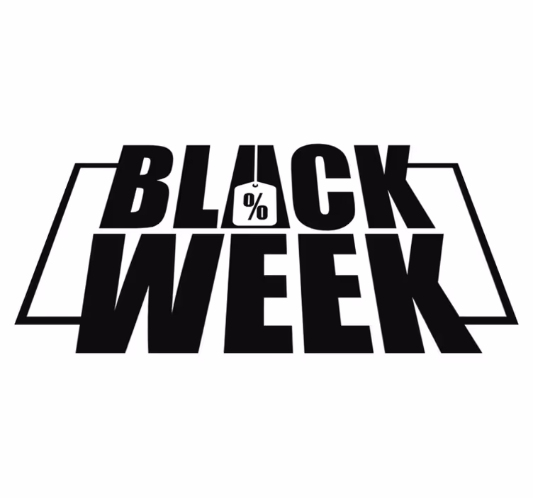 Black friday vinyl rug for window display - TenStickers