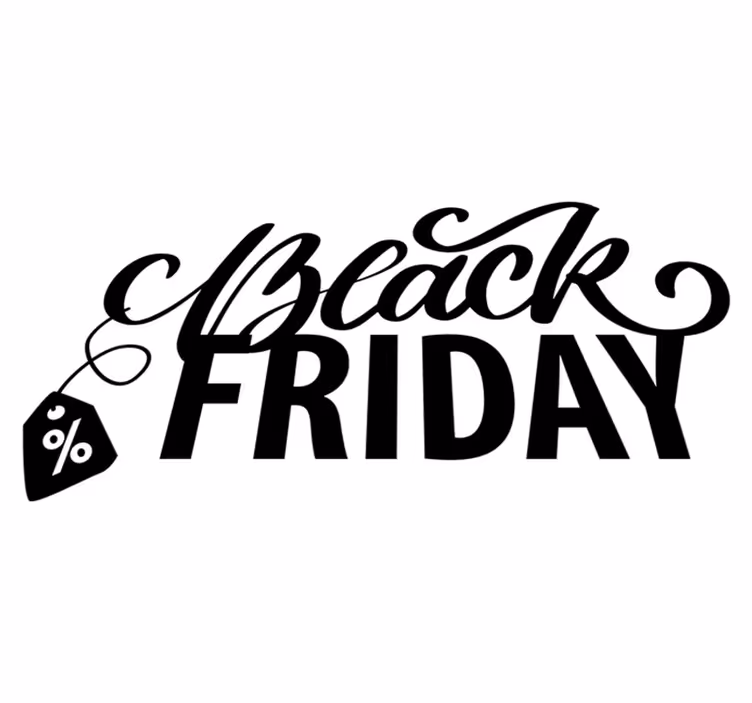 Black friday vinyl rug pretty black friday with tags - TenStickers