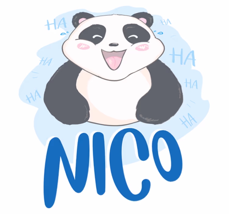 Baby panda surprised animal vinyl rug - TenStickers