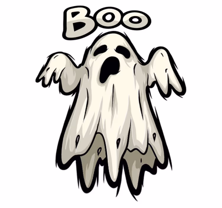Halloween vinyl rug boo ghost figure - TenStickers