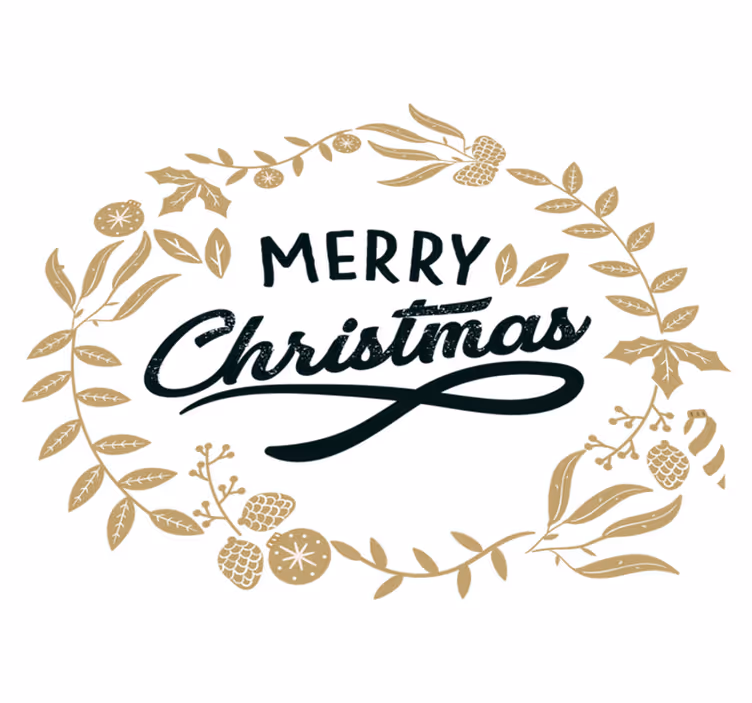 Christmas vinyl rug floral embroidery christmas - TenStickers