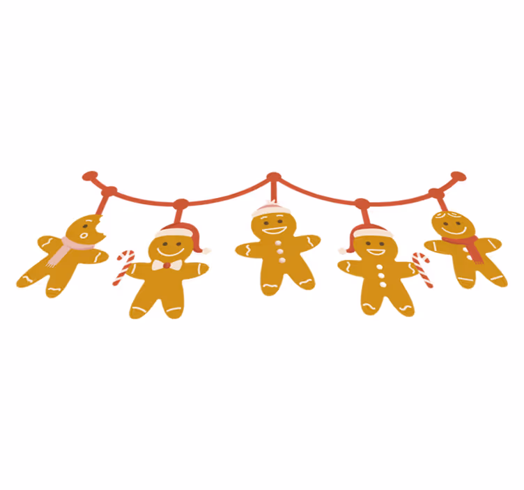 Christmas vinyl rug christmas cookie border rug - TenStickers