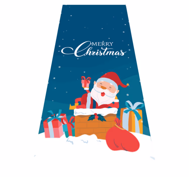 Christmas vinyl rug we enjoy a merry christmas - TenStickers