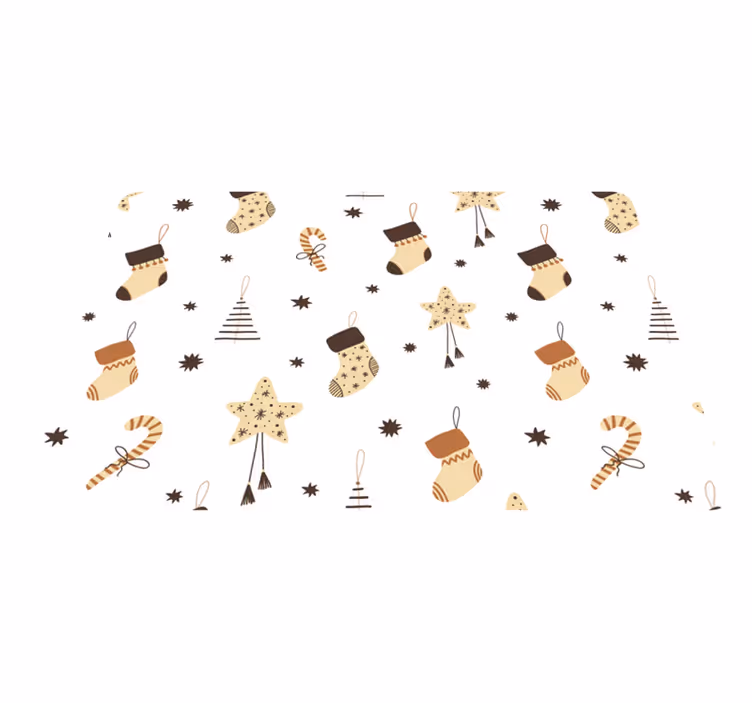 Christmas vinyl rug with glittered xmas gifts pattern - TenStickers