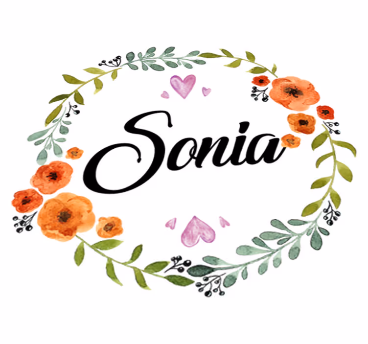 Floral vinyl rug customizable floral crown - TenStickers