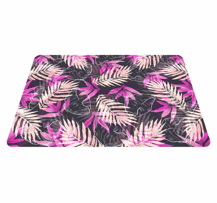 Floral vinyl rug with exotic flowers design - TenStickers