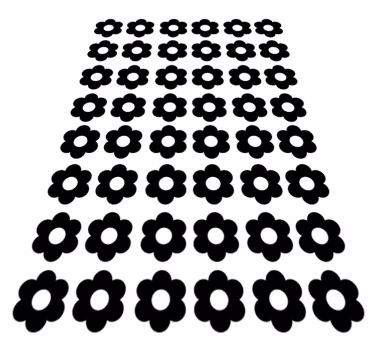 Floral vinyl rug flower drawing sticker sheet - TenStickers