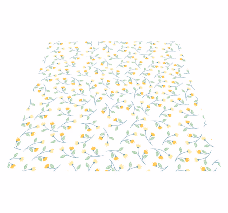 Spring style floral vinyl rug - TenStickers