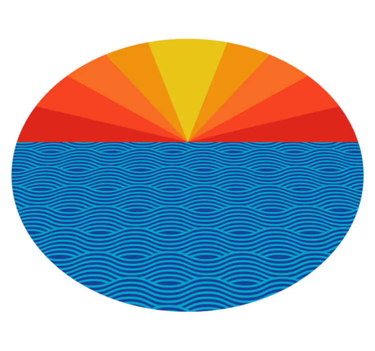 Vintage sunset bedroom vinyl rug - TenStickers
