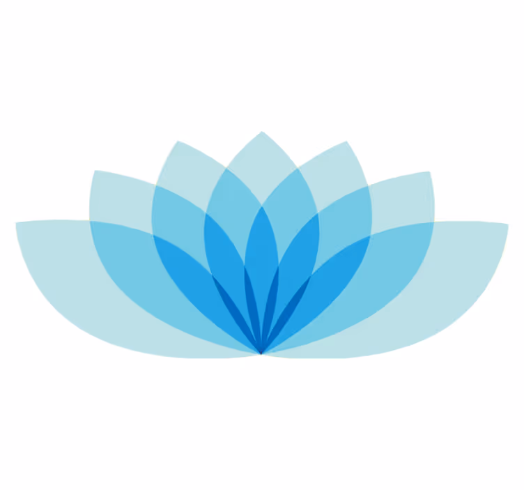 Flower rug monocolour lotus flower design - TenStickers