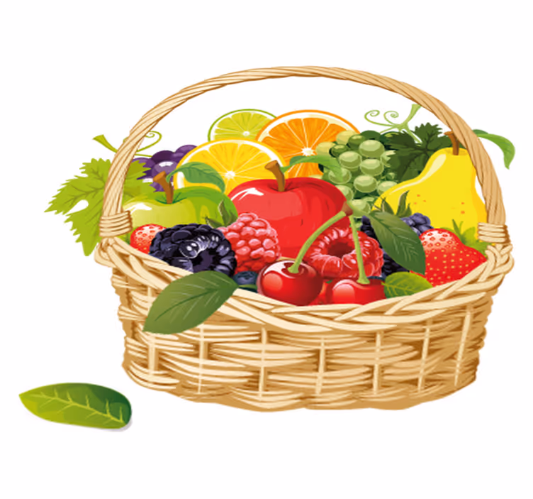 Kitchen vinyl rug fruit basket design - TenStickers