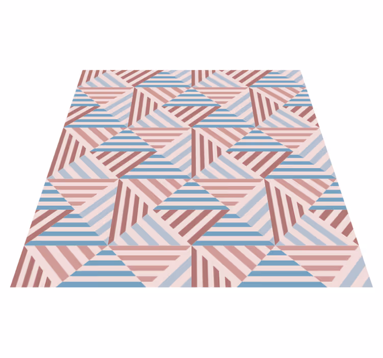Dining room vinyl rug with abstract shapes - TenStickers
