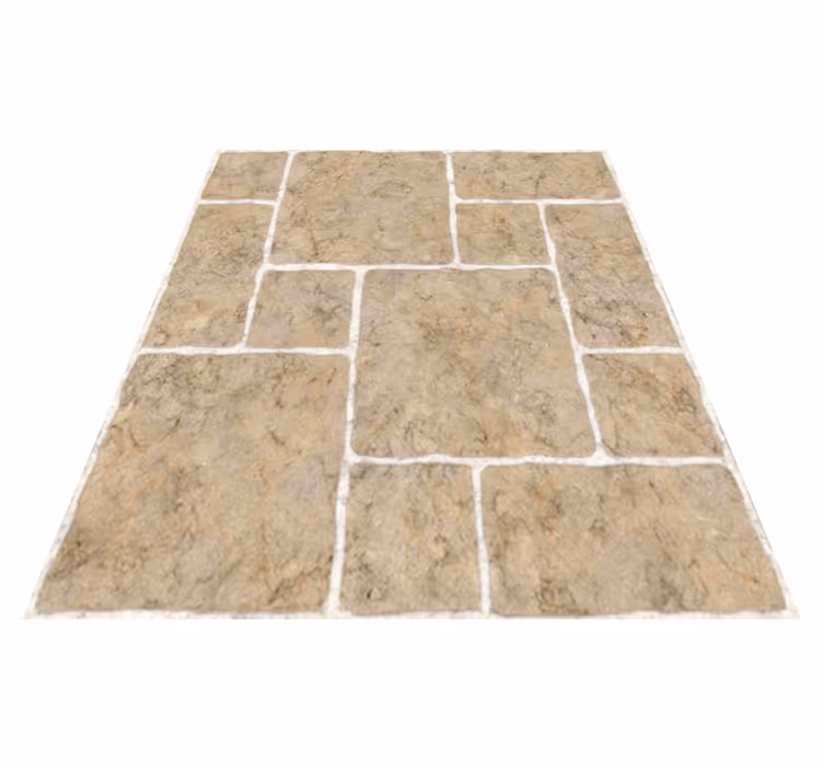 Bathroom vinyl rug in beige stones - TenStickers