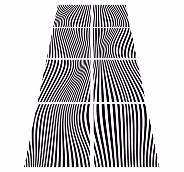 Bathroom vinyl rug with wave patterns - TenStickers