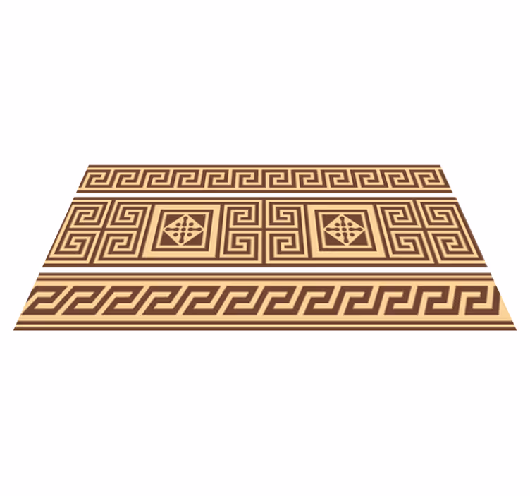 Bathroom vinyl rug with greek pattern - TenStickers