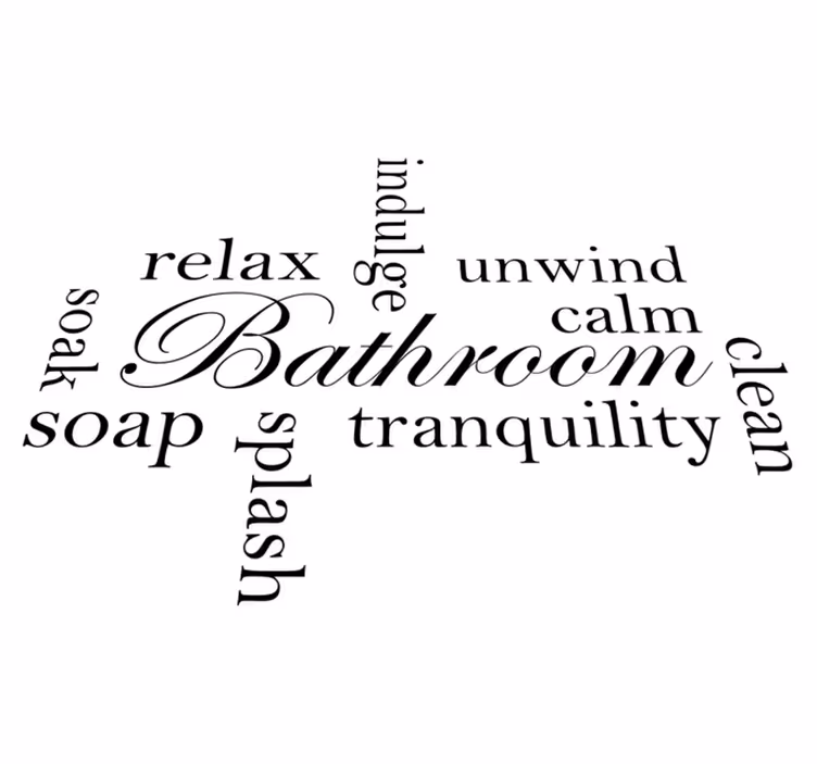 Relaxing bathroom moments bathroom vinyl rug - TenStickers