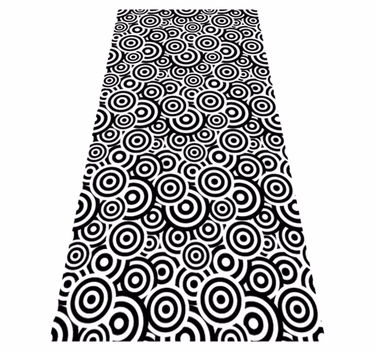Bathroom vinyl rug with circular design - TenStickers