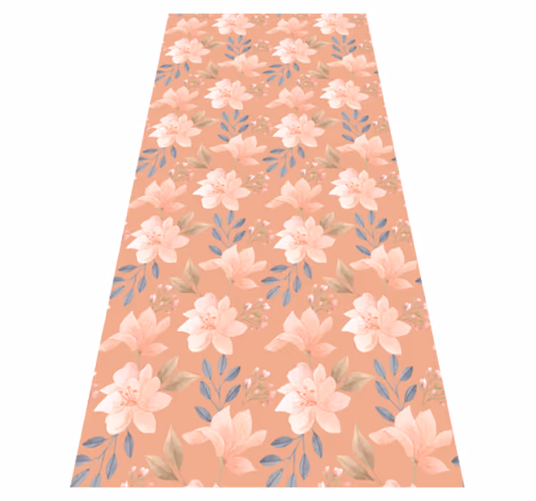 Floral vinyl rug blossom floral design - TenStickers