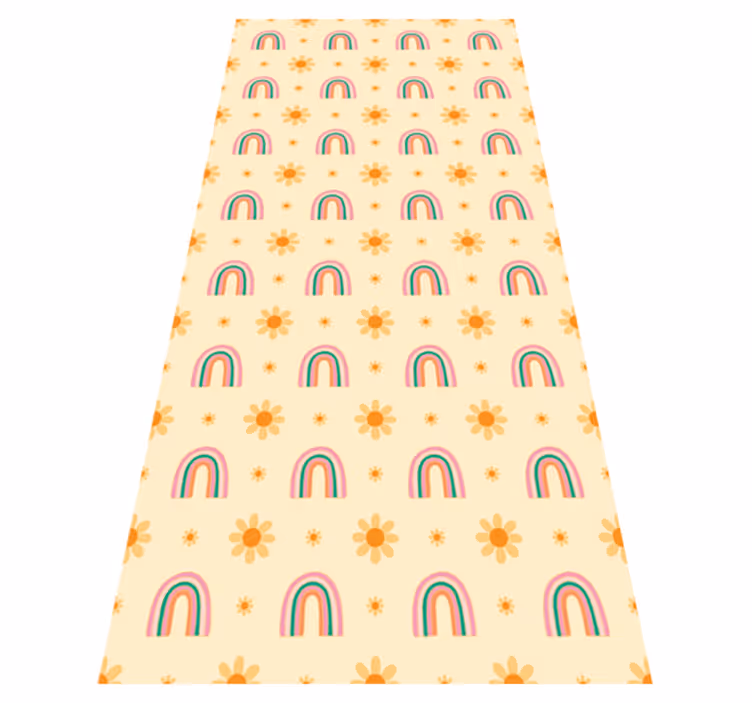 Flower rug in bloom and colorful arches - TenStickers