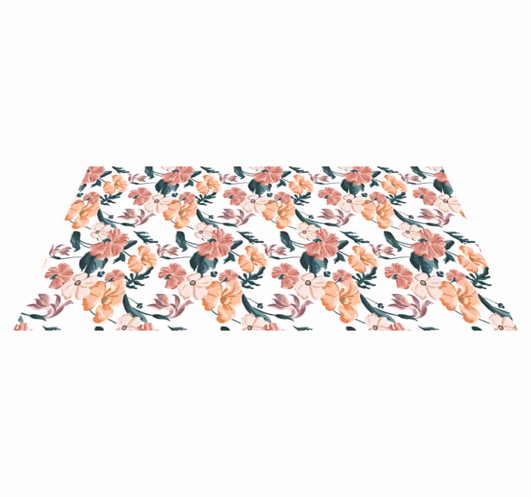 Flower rug blooming pattern design - TenStickers