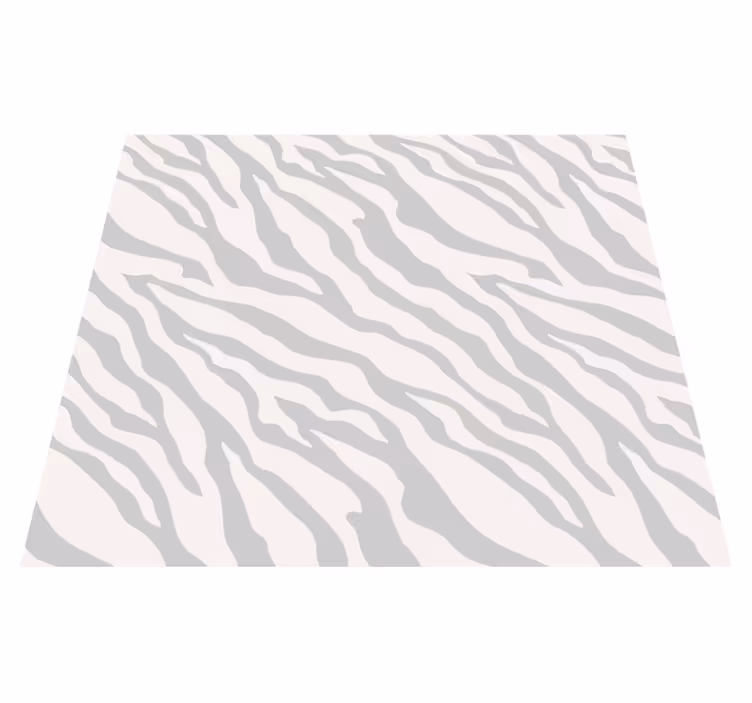 Animal print vinyl rug light gray zebra pattern - TenStickers