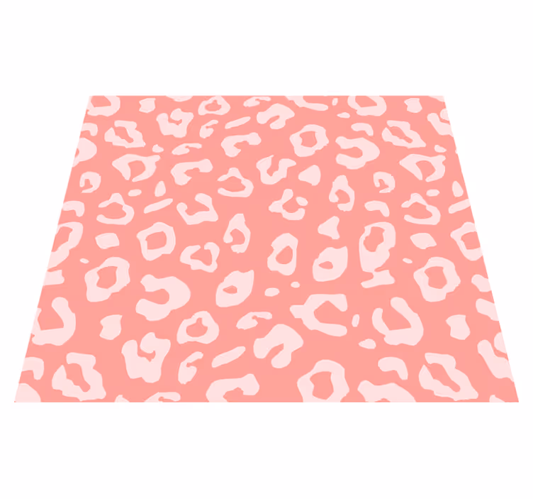 Animal print vinyl rug in pink leopard pattern - TenStickers