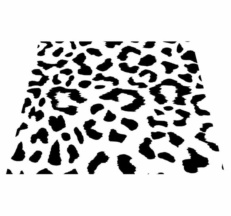 Animal print vinyl rug leopard simple print - TenStickers
