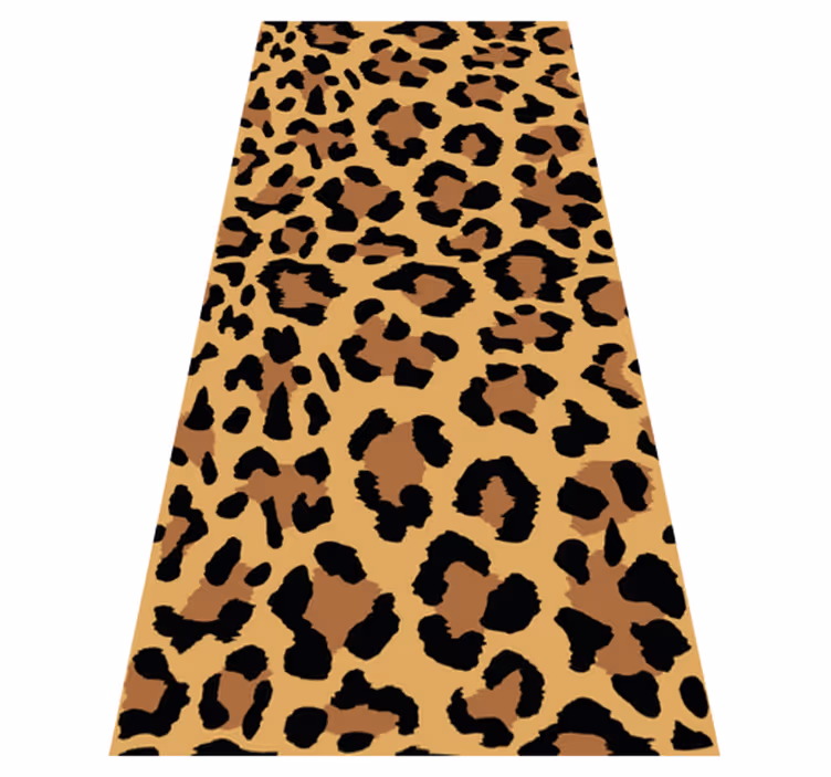Animal print vinyl rug panther print - TenStickers