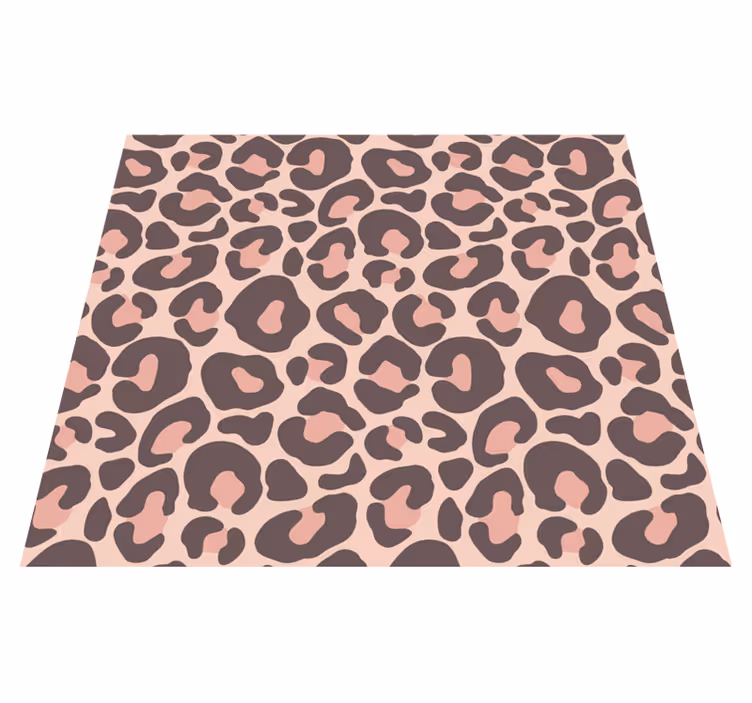 Pink leopard print animal print vinyl rug - TenStickers