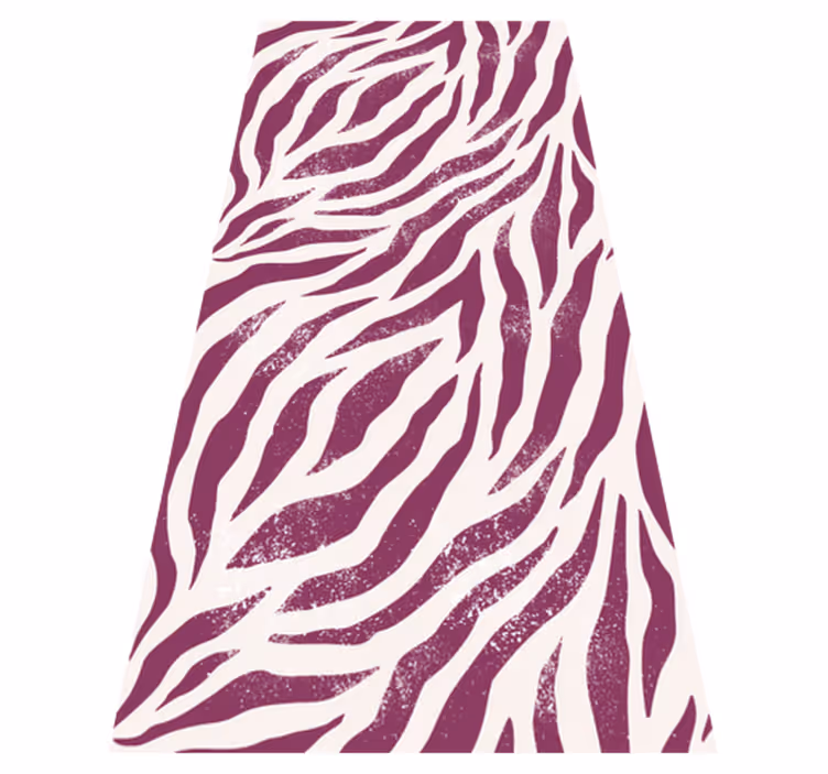 Purple and white zebra pattern animal print vinyl rug - TenStickers