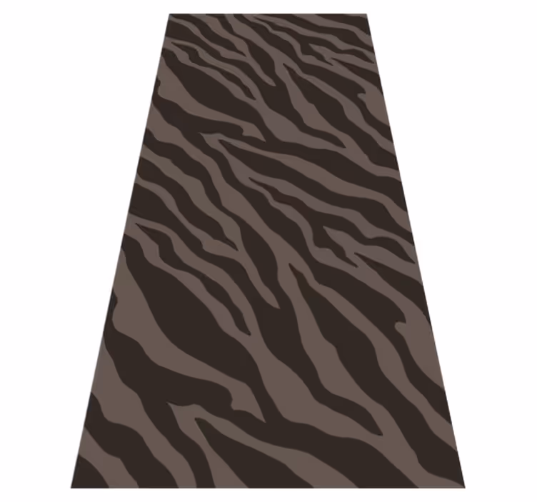 Animal print vinyl rug in dark zebra pattern - TenStickers