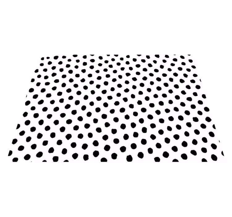 Black and white dalmatian animal print vinyl rug - TenStickers
