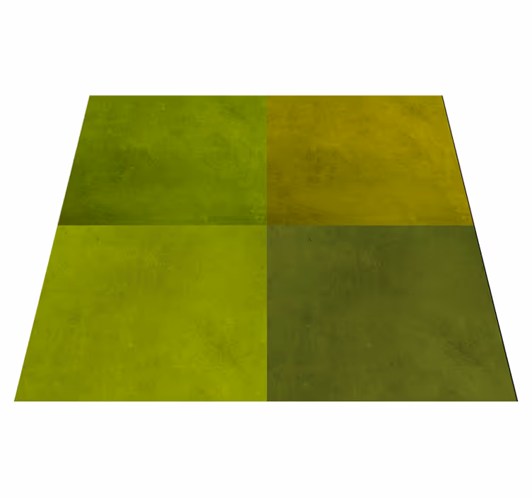 Geometric vinyl rug modern green squares - TenStickers