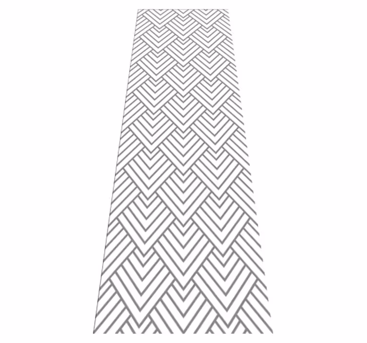 Geometric vinyl rug geometric white triangle pattern - TenStickers