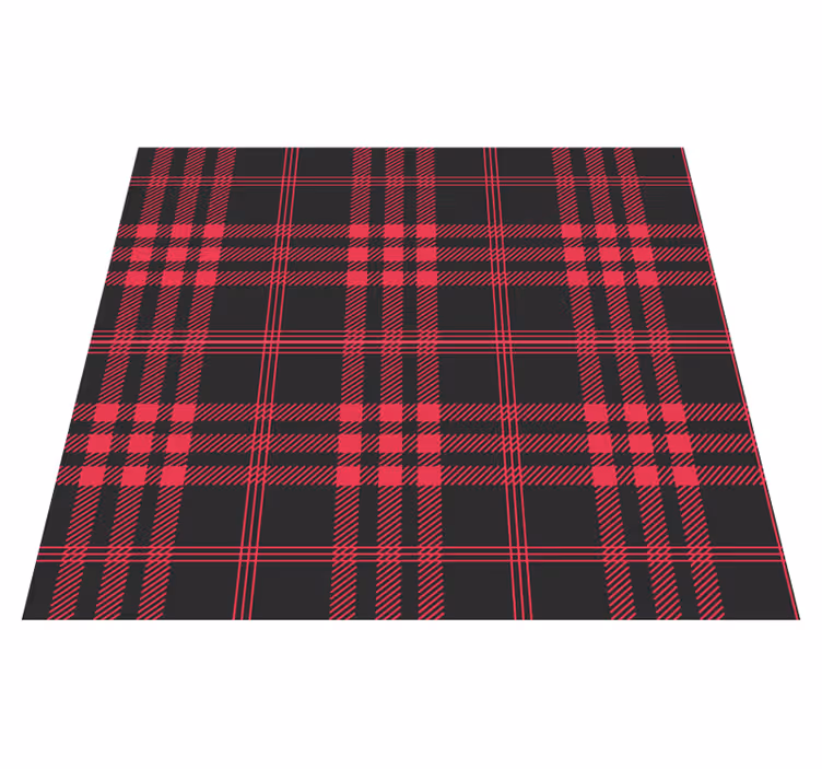Christmas vinyl rug in christmas tartan pattern - TenStickers
