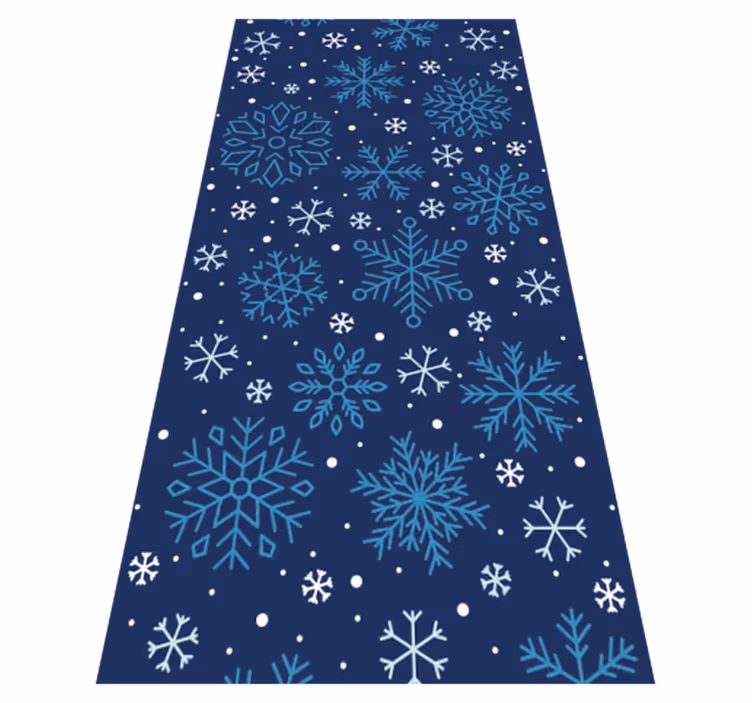 Christmas vinyl rug with snowflakes - TenStickers