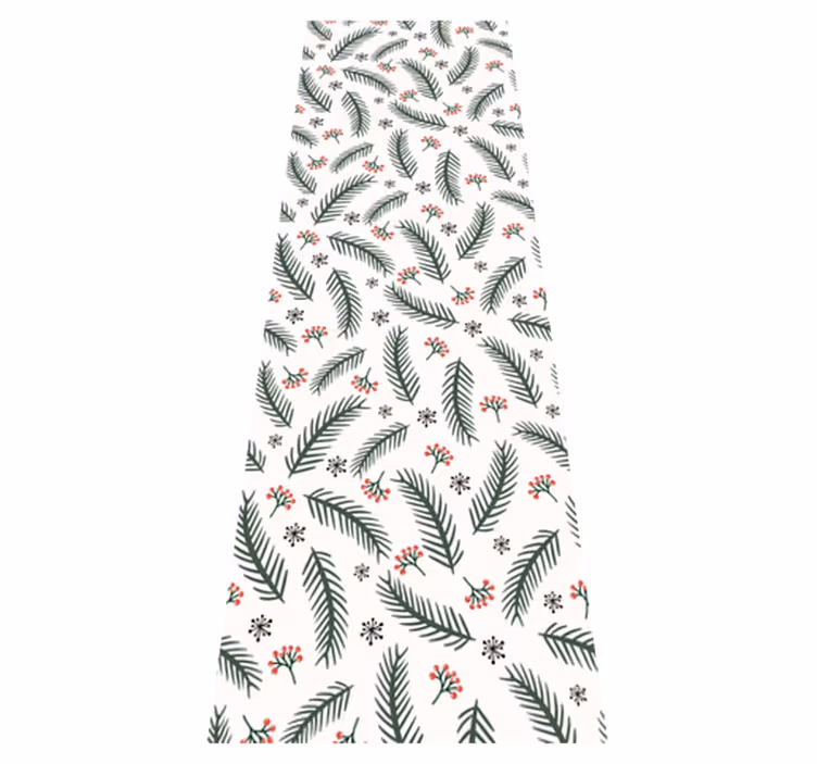 Christmas vinyl rug with pine branches design - TenStickers