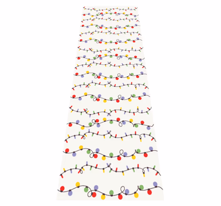 Christmas vinyl rug with colorful christmas lights - TenStickers
