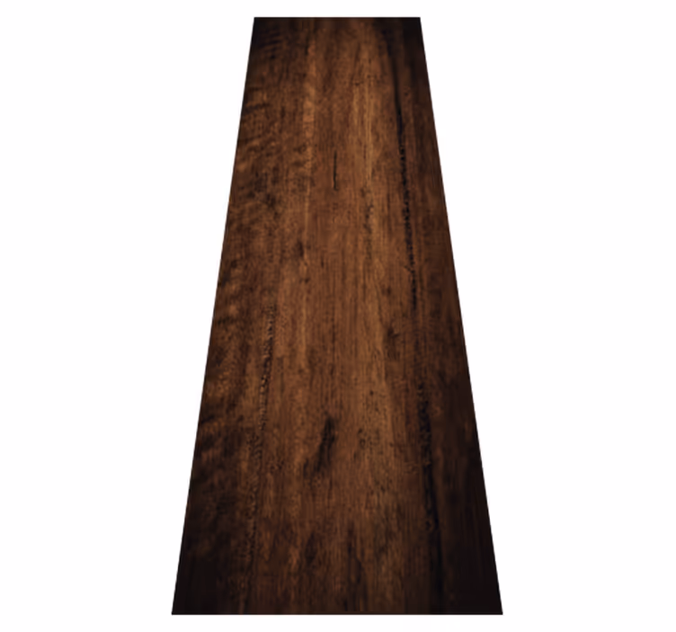 Bedroom vinyl rug in raw dark brown wood finish - TenStickers