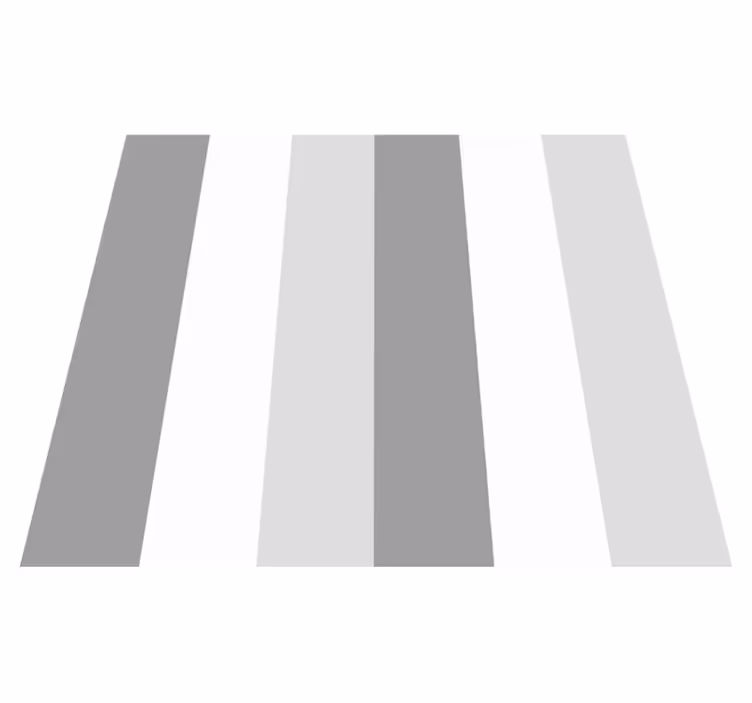 Bedroom vinyl rug in classic grey vertical stripes - TenStickers