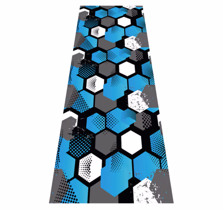 Bedroom vinyl rug abstract gradient football design - TenStickers